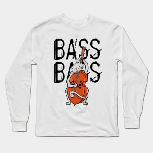 Cat With Bass Long Sleeve T-Shirt